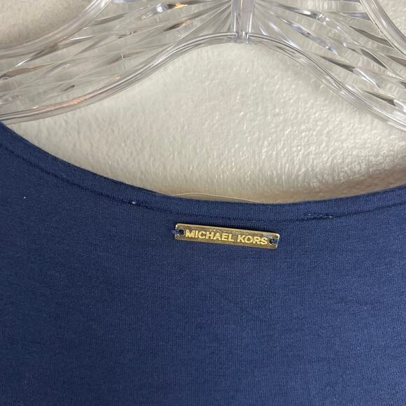 Michael Michael Kors Womens Sleeveless Blouse Size XL Blue V-Neck - Picture 6 of 6